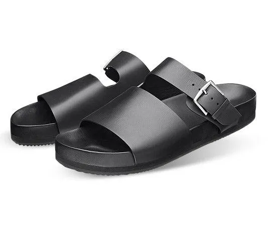 Hermes Izmir Men's Classic Sandal Black